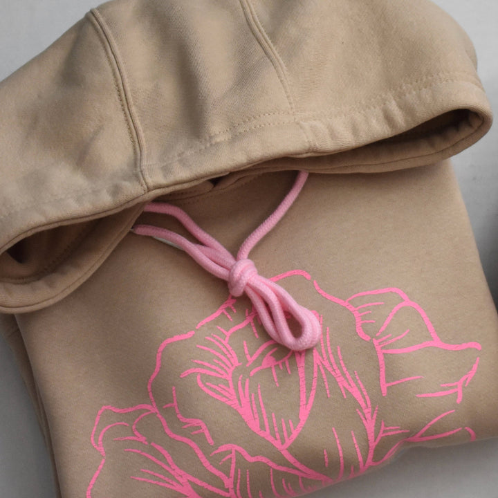 Folded concrete rose hoodie